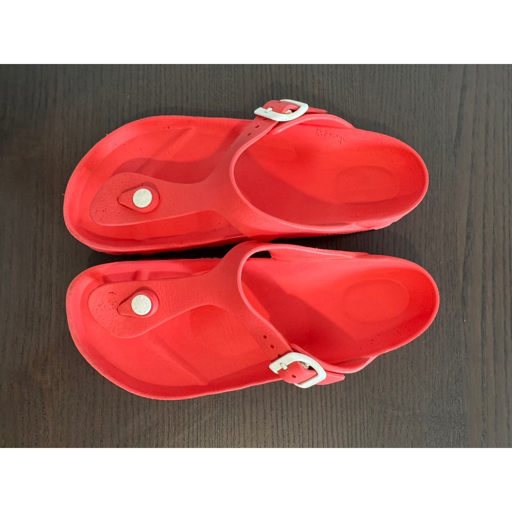 Birkenstock Gizeh EVA Sandals Women Size 37 Red Waterproof Lightweight Thong